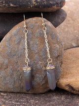 Multicolor Quartz Stone Pendant Earrings - INS | Online Fashion Free Shipping Clothing, Dresses, Tops, Shoes