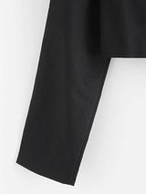 Notch Lapel Buckle Cropped Jacket - INS | Online Fashion Free Shipping Clothing, Dresses, Tops, Shoes
