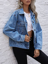 Patched Button Up Denim Jacket - Denims - INS | Online Fashion Free Shipping Clothing, Dresses, Tops, Shoes - 2XL - 3XL - 4XL