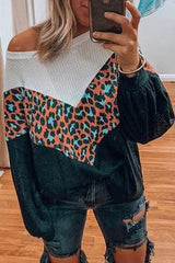 Patchwork Leopard Print Relaxed T-Shirt - Mx T-shirts - INS | Online Fashion Free Shipping Clothing, Dresses, Tops, Shoes - GMC-Mx-T-shirts - Mx T-shirts - New t-shirts