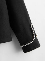 Pearls Beaded Button Front Jacket - INS | Online Fashion Free Shipping Clothing, Dresses, Tops, Shoes