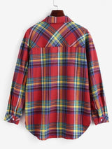 Plaid Button Up Pockets Shirt - INS | Online Fashion Free Shipping Clothing, Dresses, Tops, Shoes