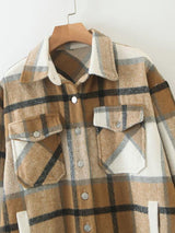 Plaid Flap Pocket Button Up Trucker Coat - INS | Online Fashion Free Shipping Clothing, Dresses, Tops, Shoes