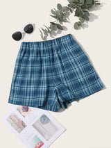 Plaid Print Wide Leg Shorts - INS | Online Fashion Free Shipping Clothing, Dresses, Tops, Shoes