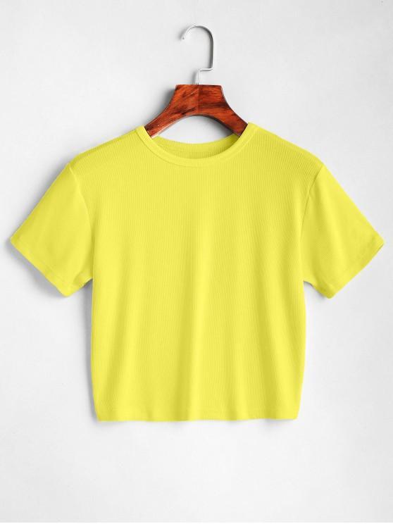 Plain Cropped Tee - INS | Online Fashion Free Shipping Clothing, Dresses, Tops, Shoes