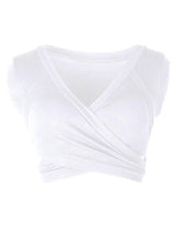 Plain Ribbed Wrap Sleeveless Crop Top - Tank Tops - INS | Online Fashion Free Shipping Clothing, Dresses, Tops, Shoes - 28/04/2021 - Color_Black - Color_White