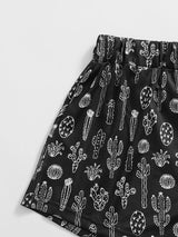 Plus Cactus Print Pajama Set - INS | Online Fashion Free Shipping Clothing, Dresses, Tops, Shoes