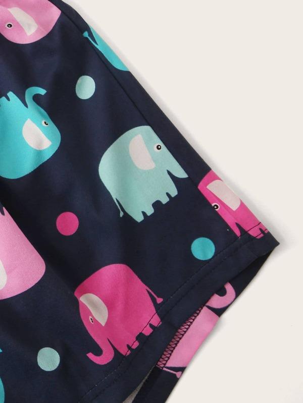 Plus Cartoon Elephant & Polka Dot Cami PJ Set With Eye Cover - INS | Online Fashion Free Shipping Clothing, Dresses, Tops, Shoes