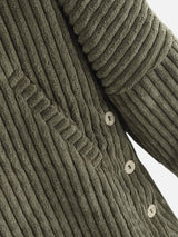 Plus Corduroy High Low Hooded Coat - INS | Online Fashion Free Shipping Clothing, Dresses, Tops, Shoes