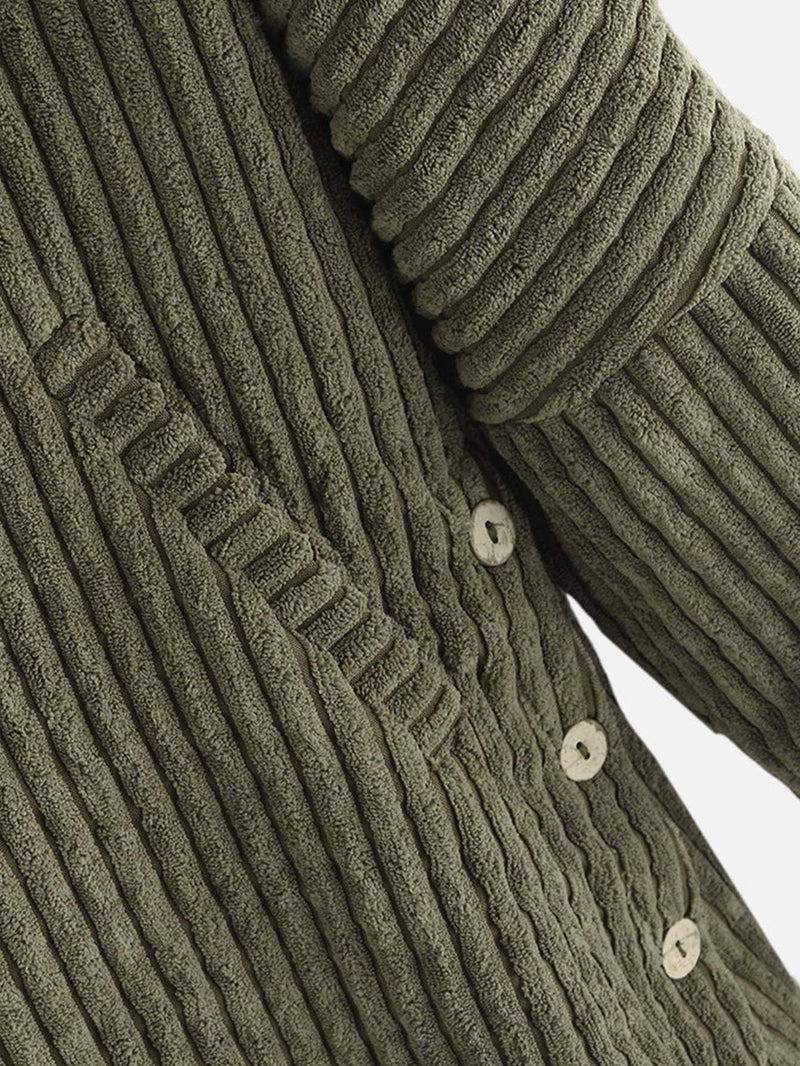 Plus Corduroy High Low Hooded Coat - INS | Online Fashion Free Shipping Clothing, Dresses, Tops, Shoes