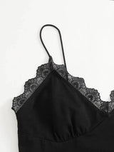Plus Lace Edge Bustier Crop Cami Top - Tank Tops - INS | Online Fashion Free Shipping Clothing, Dresses, Tops, Shoes - 01/27/2021 - 0XL - 1XL