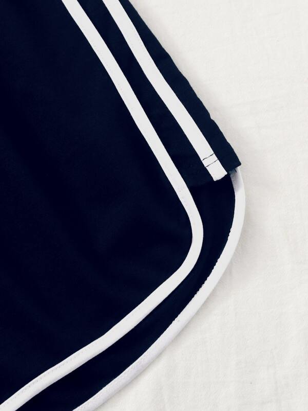 Plus Side Striped Track Shorts - INS | Online Fashion Free Shipping Clothing, Dresses, Tops, Shoes