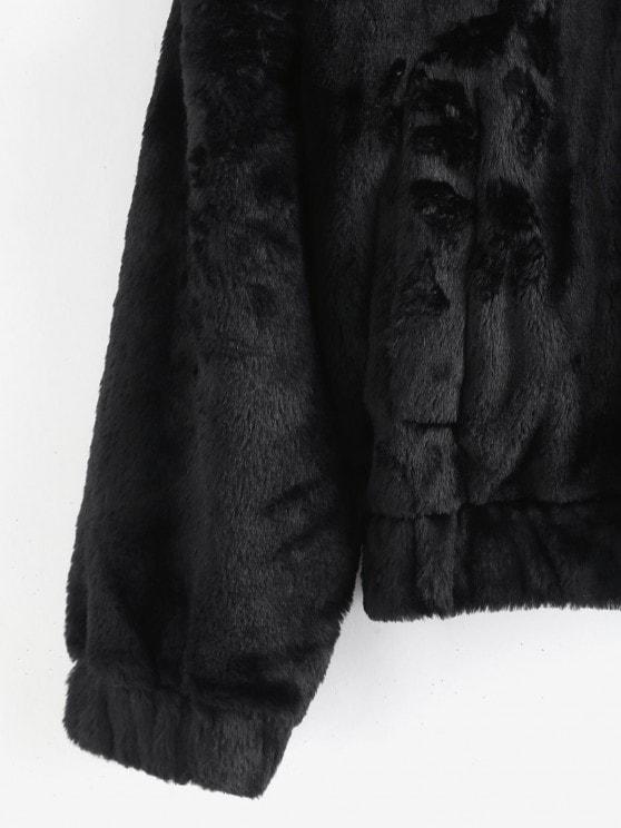 Pockets Fuzzy Faux Fur Hoodie Coat - INS | Online Fashion Free Shipping Clothing, Dresses, Tops, Shoes