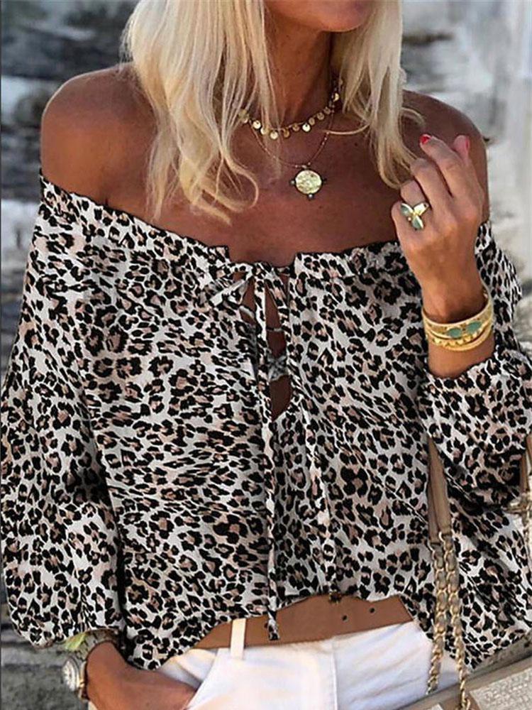 Popular Leopard Print Long-sleeved Blouse - Blouses - INS | Online Fashion Free Shipping Clothing, Dresses, Tops, Shoes - 05/06/2021 - BLO2106050013 - Blouses