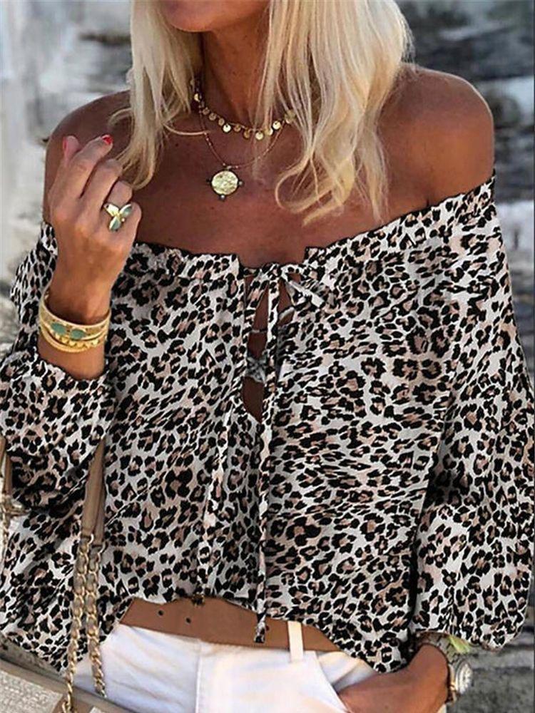 Popular Leopard Print Long-sleeved Blouse - Blouses - INS | Online Fashion Free Shipping Clothing, Dresses, Tops, Shoes - 05/06/2021 - BLO2106050013 - Blouses