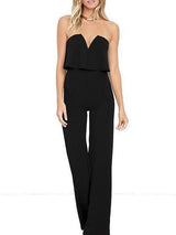 Power of Love Red Strapless Jumpsuit - Jumpsuits & Rompers - INS | Online Fashion Free Shipping Clothing, Dresses, Tops, Shoes - 02/27/2021 - Black - Bottoms