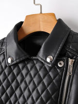PU Zip Detail Belted Moto Jacket - INS | Online Fashion Free Shipping Clothing, Dresses, Tops, Shoes