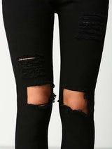 Pull-On Ripped Jeggings - INS | Online Fashion Free Shipping Clothing, Dresses, Tops, Shoes