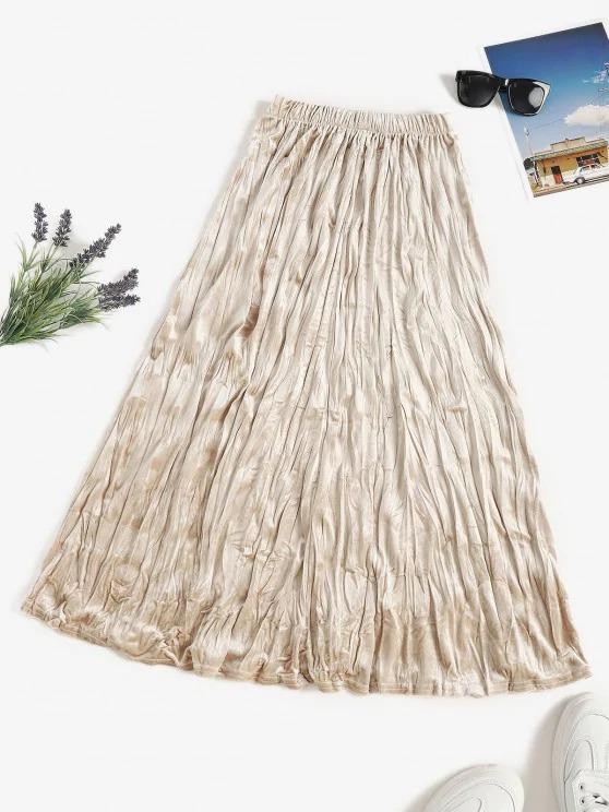 Pull On Velvet Long Pleated Skirt - INS | Online Fashion Free Shipping Clothing, Dresses, Tops, Shoes