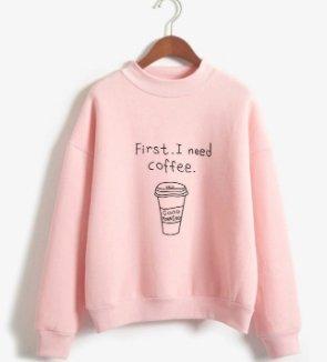 Pullover I Need Coffee Graphic Sweatshirt - Sweatshirts - INS | Online Fashion Free Shipping Clothing, Dresses, Tops, Shoes - 02/05/2021 - Casual - Color_Purple