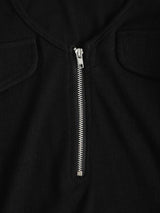 Quarter Zip Flap Detail Ribbed Bodysuit - INS | Online Fashion Free Shipping Clothing, Dresses, Tops, Shoes