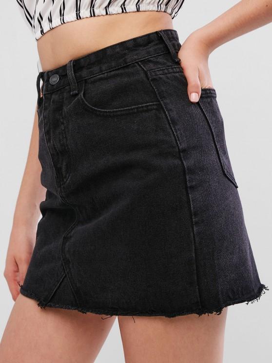 Raw Hem Fitted Mini Denim Skirt - INS | Online Fashion Free Shipping Clothing, Dresses, Tops, Shoes