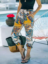 Retro Pocket Multicolor Printed Trousers - Pants - INS | Online Fashion Free Shipping Clothing, Dresses, Tops, Shoes - 10-20 - 19/06/2021 - Bottoms