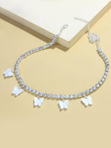 Rhinestone Butterfly Charm Necklace - INS | Online Fashion Free Shipping Clothing, Dresses, Tops, Shoes