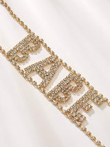 Rhinestone Letter Design Statement Choker 1pc - INS | Online Fashion Free Shipping Clothing, Dresses, Tops, Shoes