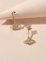 Rhinestone Planet Drop Earrings - INS | Online Fashion Free Shipping Clothing, Dresses, Tops, Shoes