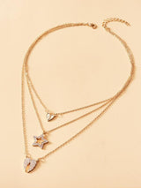 Rhinestone Star Layered Necklace - INS | Online Fashion Free Shipping Clothing, Dresses, Tops, Shoes