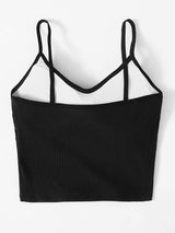 Rib Button Front Bralette - INS | Online Fashion Free Shipping Clothing, Dresses, Tops, Shoes