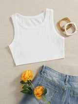 Rib-knit Solid Lounge Top - INS | Online Fashion Free Shipping Clothing, Dresses, Tops, Shoes