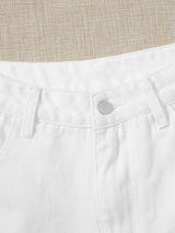 Rolled High-Rise Denim Shorts - INS | Online Fashion Free Shipping Clothing, Dresses, Tops, Shoes