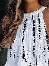 Ruffled Loose Round Neck Sleeveless Casual Tank Tops - Tank Tops - INS | Online Fashion Free Shipping Clothing, Dresses, Tops, Shoes - 20-30 - 21/06/2021 - Category_Tank Tops