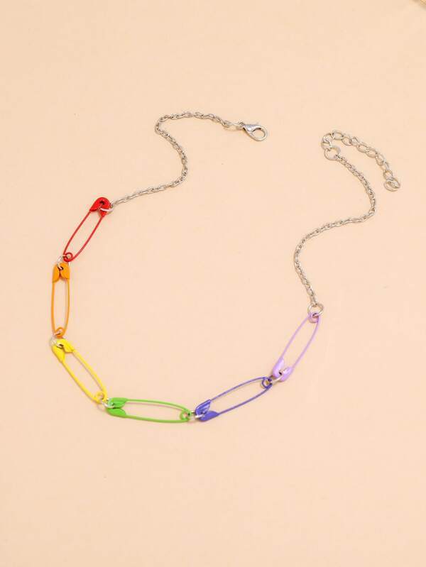 Safety Pin Design Necklace - INS | Online Fashion Free Shipping Clothing, Dresses, Tops, Shoes