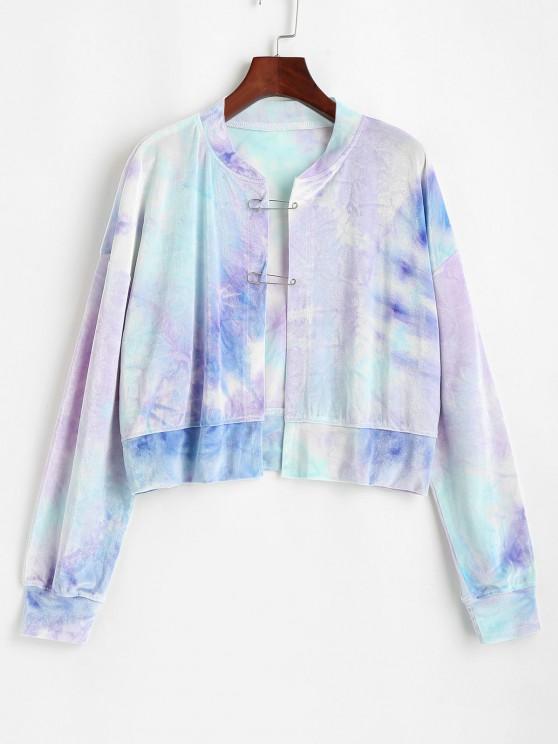 Safety Pins Velvet Tie Dye Sweatshirt - INS | Online Fashion Free Shipping Clothing, Dresses, Tops, Shoes