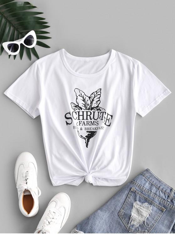 Schrute Farms Graphic Short Sleeve T-shirt - INS | Online Fashion Free Shipping Clothing, Dresses, Tops, Shoes