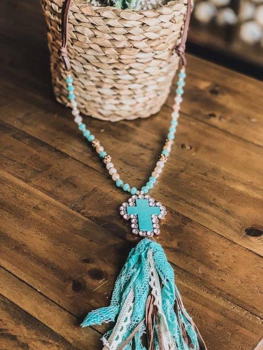 SEE ME NOW NECKLACE - TURQUOISE - INS | Online Fashion Free Shipping Clothing, Dresses, Tops, Shoes