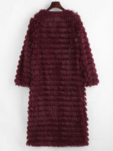 Shaggy Faux Fur Open Front Coat - INS | Online Fashion Free Shipping Clothing, Dresses, Tops, Shoes