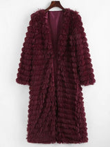 Shaggy Faux Fur Open Front Coat - INS | Online Fashion Free Shipping Clothing, Dresses, Tops, Shoes