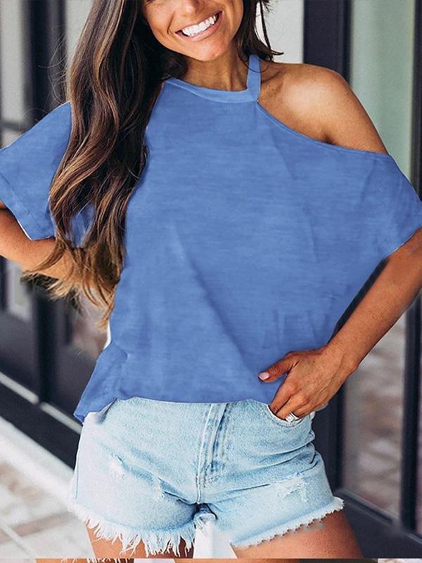 Short Sleeve Charming Off-shoulder Blouse - Blouses - INS | Online Fashion Free Shipping Clothing, Dresses, Tops, Shoes - 14/05/2021 - 140521 - Category_Blouses