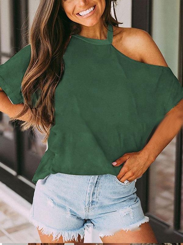 Short Sleeve Charming Off-shoulder Blouse - Blouses - INS | Online Fashion Free Shipping Clothing, Dresses, Tops, Shoes - 14/05/2021 - 140521 - Category_Blouses