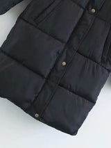 Single Breasted Hooded Puffer Coat - INS | Online Fashion Free Shipping Clothing, Dresses, Tops, Shoes