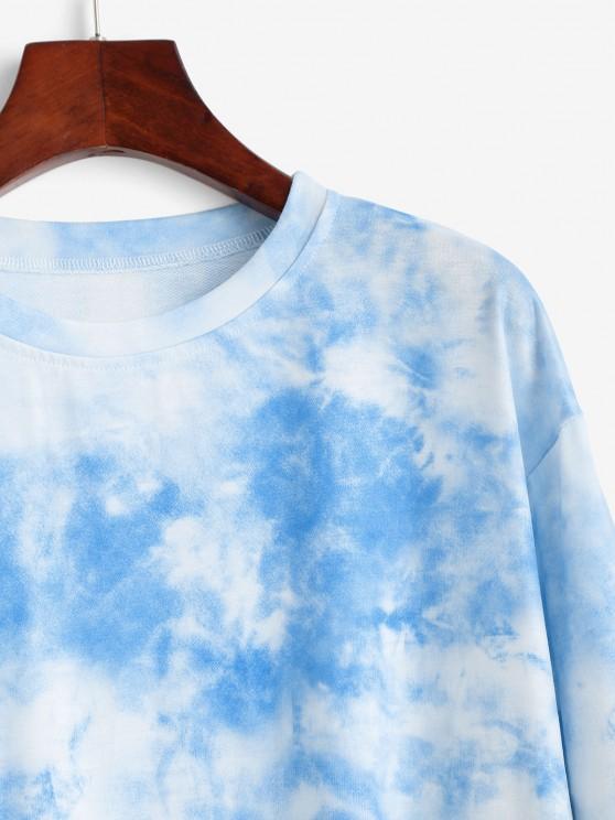 Sky Tie Dye Drop Shoulder Sweatshirt - INS | Online Fashion Free Shipping Clothing, Dresses, Tops, Shoes