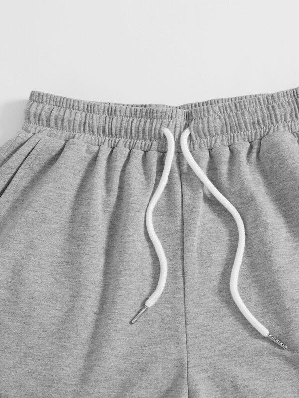 Slant Pocket Drawstring Waist Track Shorts - INS | Online Fashion Free Shipping Clothing, Dresses, Tops, Shoes