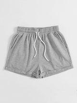 Slant Pocket Drawstring Waist Track Shorts - INS | Online Fashion Free Shipping Clothing, Dresses, Tops, Shoes