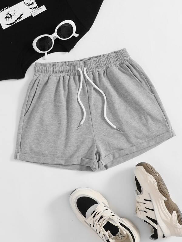 Slant Pocket Drawstring Waist Track Shorts - INS | Online Fashion Free Shipping Clothing, Dresses, Tops, Shoes