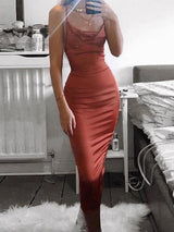 Sleeveless Tight-fitting Dress With Halter Strap - Bodycon Dresses - INS | Online Fashion Free Shipping Clothing, Dresses, Tops, Shoes - 17/05/2021 - 20-30 - Category_Bodycon Dresses