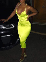Sleeveless Tight-fitting Dress With Halter Strap - Bodycon Dresses - INS | Online Fashion Free Shipping Clothing, Dresses, Tops, Shoes - 17/05/2021 - 20-30 - Category_Bodycon Dresses